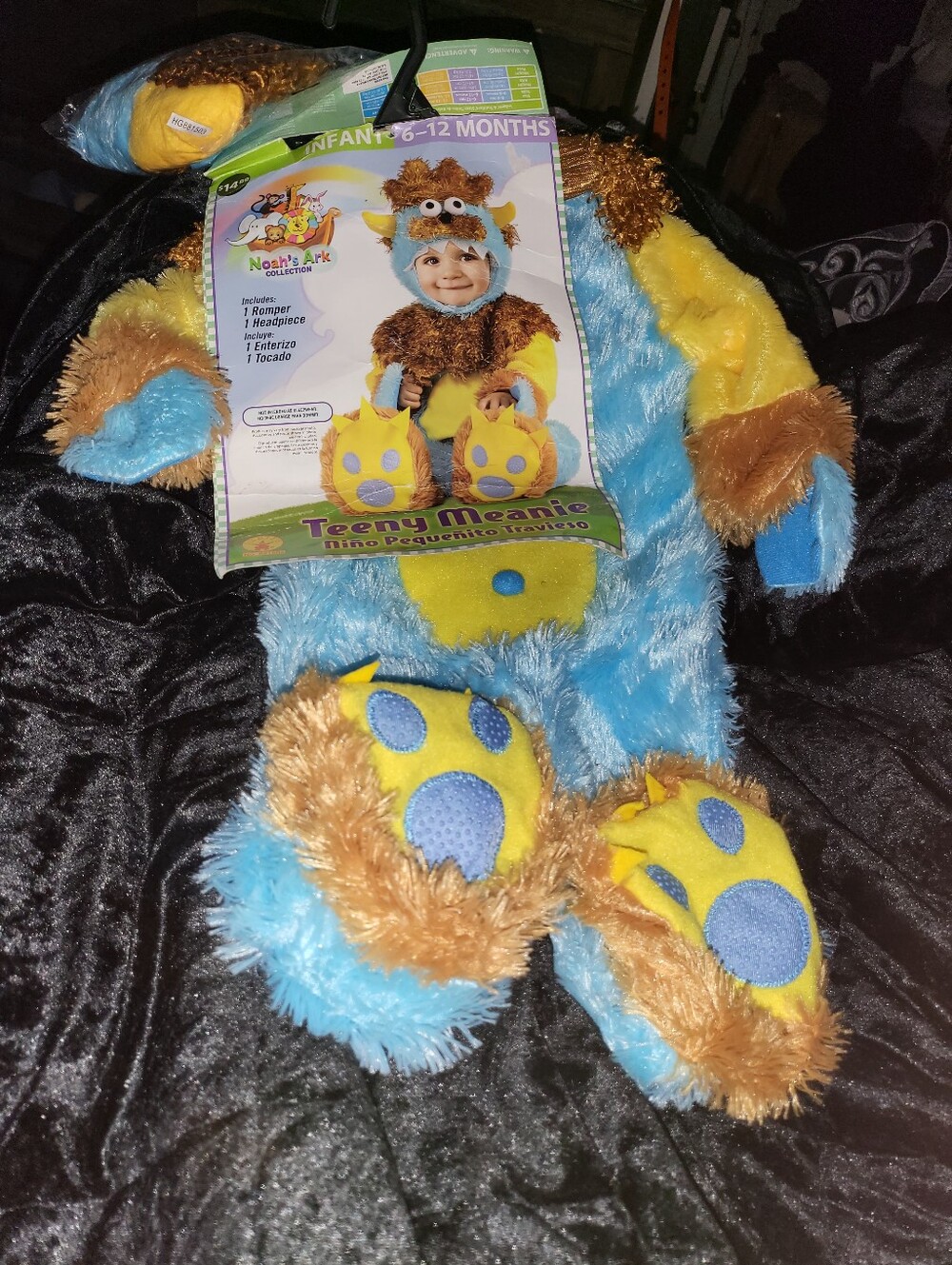 Noah's Ark Teeny Meanie Blue & Yellow Plush Infant Costume